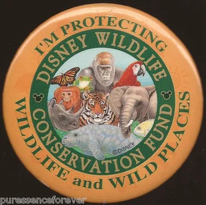 Insignia de botón de Disney: conservación de la vida silvestre - vida silvestre y lugares silvestres (DAK) - Imagen 1 de 1