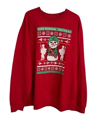 5.11 Tactical Holiday Snowman Soldier Crewneck Sweatshirt Sz 2XL - Изображение 1 из 4