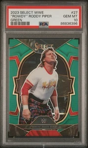 2023 Select WWE Rowdy Roddy Piper #27 Green Prizm /5 PSA 10 - Picture 1 of 2
