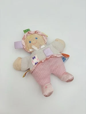 Taggies Bebé Peluche Muñeco Rosa Bebé Cintas Pestañas Sensorial Lovey 8" Foto 1 de 4