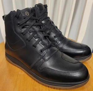 Reax Fulton Riding Black Men’s Motorcycle leather Shoe's Boots Sz 11 / NEW  - Picture 1 of 7