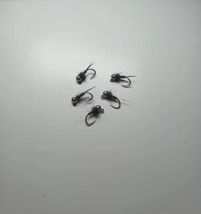 5 x Tungsten Claret Pheasant Tail Jig Nymph Trout Fly Fishing Size 14 Barbless - Picture 1 of 2