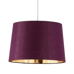 Burgundy with Gold 28cm Easy Fit Lightshade Lampshade Pendant Table Lamp Shade - Picture 1 of 5