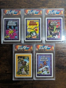 1991 Hasbro GI Joe Series 1 Set Of 5 BDG 8.5 Graded Cards - Picture 1 of 5