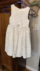 American princess Cream A-line Sleeveless Formal Dress Size 6x Girl - Picture 1 of 3