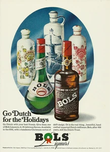 1970 Bols Liqueur Creme De Cacao Go Dutch For The Holidays vintage Print Ad - Picture 1 of 1