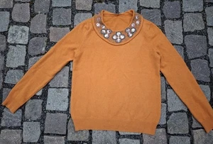 Pullover für Damen, Cashmere, M, Orange, Kragen abnehmbar - Bild 1 von 3