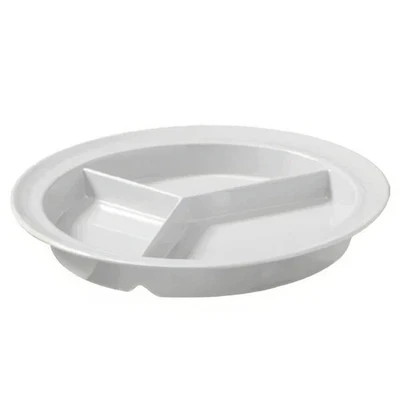 Consigue 9" Melamina Cafetería Restaurante Tres Compartimentos Platos 12Pk - CP-530-W  Foto 1 de 4