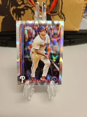 2025 Topps Chrome - JT Realmuto RayWave Refractor #2 Philadelphia Phillies - Image 1 of 2