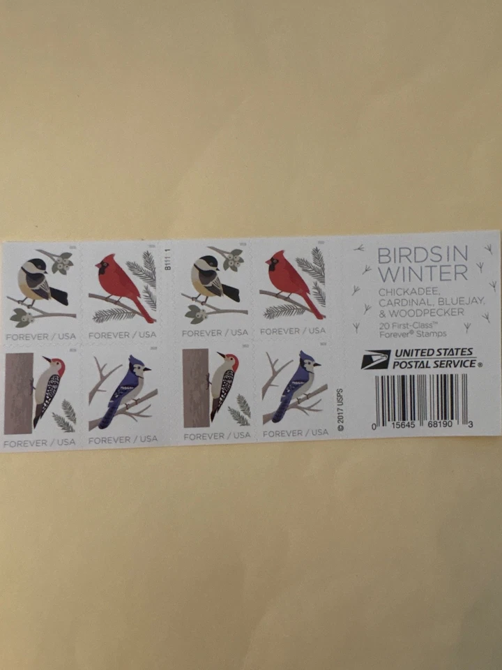 5317-20 MNH Booklet of First Class Forever stamps - "Birds in Winter" - Image 1 of 1
