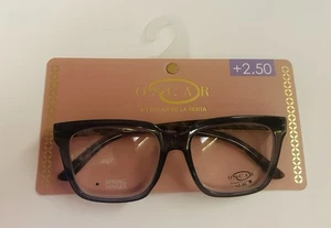 New Oscar de La Renta Women’s Men Unisex 2.5 Grey Reading Glasses Nordstrom - Picture 1 of 19