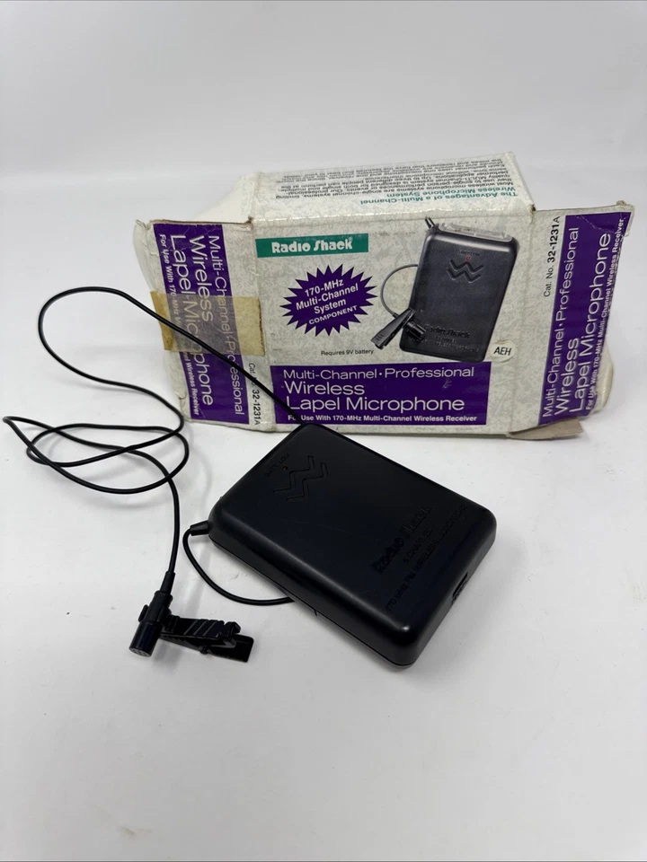 RadioShack 32-1231A Wireless Lapel Microphone System 170MHz 8 Channel Parts Only - Image 1 of 4