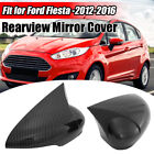 For Ford Fiesta Mk7 2012-2016 Carbon Fiber Style Wing Mirror Cover Caps 2PCS