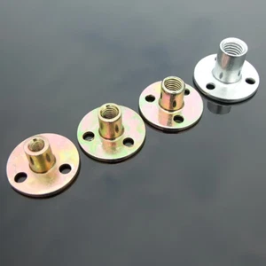 Zinc Plated Nuts Three Hole Lock Nuts Round Base Furniture Nut M6 M8 M10 M12 - Picture 1 of 6