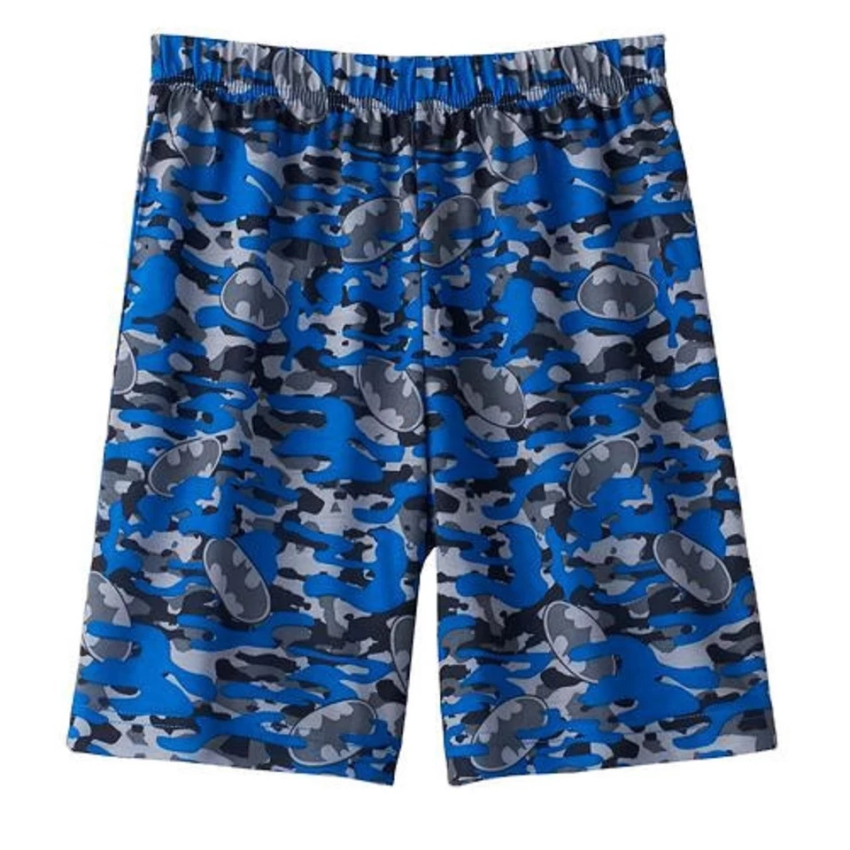 BATMAN SLEEP SHORTS - Blue / Black Camo Pajama Shorts SIZE 6-7 SMALL DC Comics  - Image 1 of 1