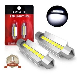 LASFIT Festoon 44MM 561 562 LED Interior Map Light Bulbs 6000K White Free Return - Picture 1 of 10