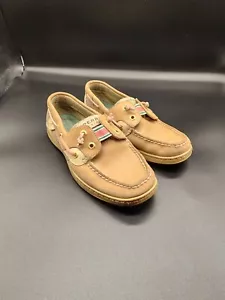 Sperry Top-Sider Beige Leather Loafers Women's Size 6 - Picture 1 of 8