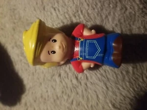 Fisher Price Little People Farmer Eddie in Blue Overalls B1 - Picture 1 of 10