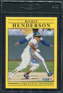 1991 Fleer Rickey Henderson #10 Athletics Mint