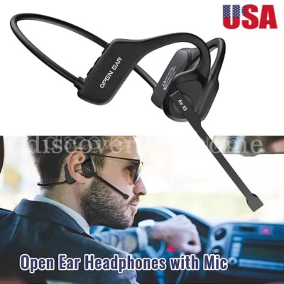 Trucker Bluetooth 5.3 Wireless Headset With Noise Cancelling Mic For Phone PC A - Image 1 of 4