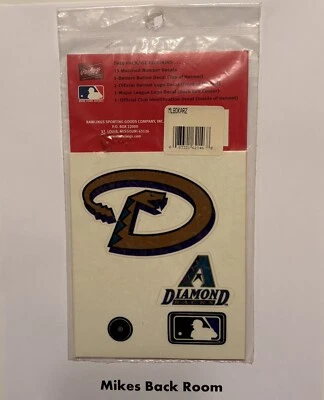 Vintage ARIZONA DIAMONDBACKS RAWLINGS Batting Helmet DECAL KIT NEW Old Stock NIB - Image 1 of 3