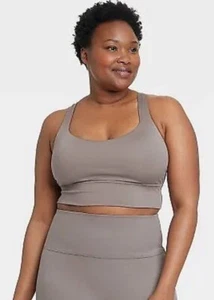 Damen leichter Stützriemen Sport-BH - All in Motion braun Größe Large - Bild 1 von 2