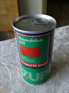 Pennsylvania 7-UP SODA FEHLER DOSE * ZUGLASCHEN BEIDE ENDEN NIE GEÖFFNET ODER GEFÜLLT - Bild 1 von 6