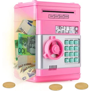 Kinder Spardose Tresor Safe Elektronisch Geldautomat ATM Passwort Sparbüchse DE - Bild 1 von 16