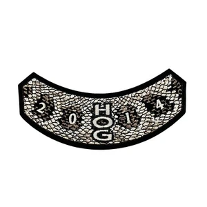 2014 Harley Davidson Owners Group HOG Membership Rocker Patch Vest Jacket Cycle - Picture 1 of 3
