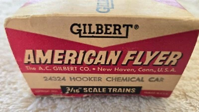 American Flyer 24324 Hooker Chemical Car With Orig.Box+Flaps+Coupler Tabs 1959 - Image 1 of 4