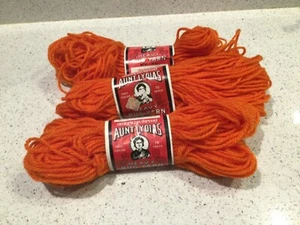 Aunt Lydia's Heavy Rug Yarn #315 Tangerine 70 Yards 100% Kodel poly. 3 skeins - Picture 1 of 2