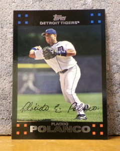 BASEBALL CARD TOPPS 2007 FACSIMILE SIGNED DETROIT TIGERS PLACIDO POLANCO