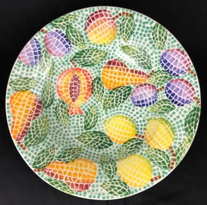 Serving Bowl - Mosaic Pattern Fruit Leaves 14” - La Ceramica Nove Italy VBC - Picture 1 of 4