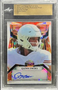 2023 Leaf Metal Portrait Quinn Ewers Crystal Orange Auto 1/1
