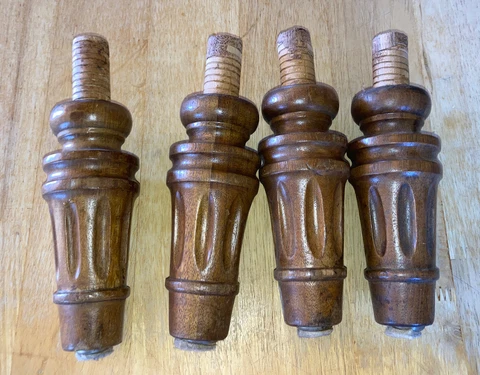 4 Vintage Carved Architectural Salvaged Legs Furniture Desk Feet Cover