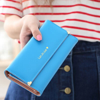 Fashion Women's Wallet Leather Clutch Cash Card Holder Purse Phone Handbag Gfits - Image 1 of 4