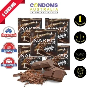 Four Seasons Naked Chocolate Flavour Bulk (6 Condoms) FREE SHIPPING - Picture 1 of 7