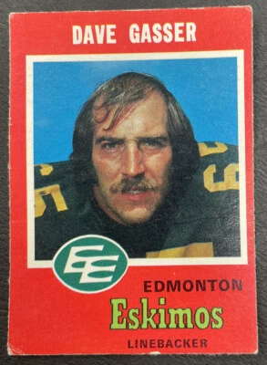 1971 OPC O-Pee-Chee CFL Football - #55 Dave Gasser - Edmonton Eskimos - Image 1 of 2