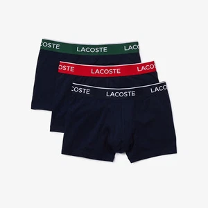 3er Pack Lacoste Unterhosen Casual Cotton Stretch Trunks Boxers Navy Grün Rot - Bild 1 von 2