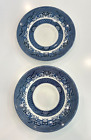 Set Of 2 Churchill Blue Willow Saucers Only Churchill England Blue White (10796)