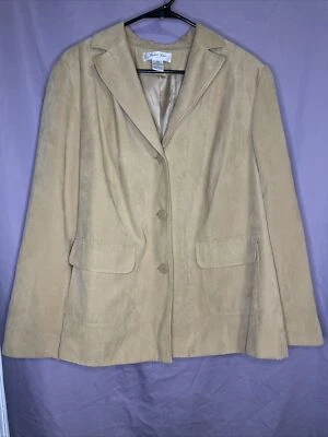 Judith Hart Women's Pre Owned Blazer/Dress Jacket. Color Tan, Size 16W. #526 - Image 1 of 4