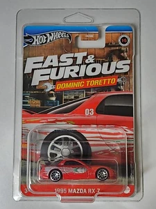 2024 Hot Wheels 1/5 Fast & Furious Dominic Toretto Red 1995 Mazda RX-7 Mint - Picture 1 of 2