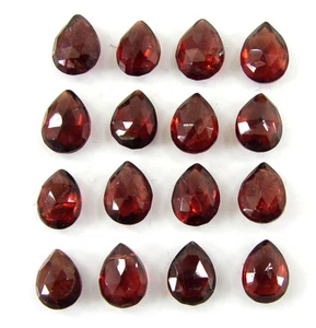 Lote de 16 piezas de piedras preciosas granate rojo natural de 23,80 quilates corte a cuadros de pera de 7-8 mm - 64811 - Imagen 1 de 5