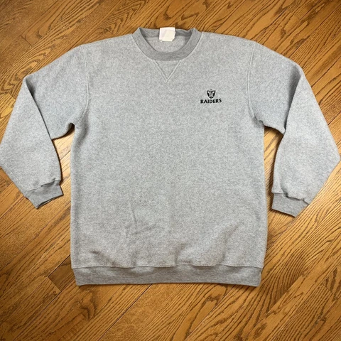 Vintage Sweatshirt NFL Oakland Raiders Men’s XL Fleece Sweatshirt Gray Cover