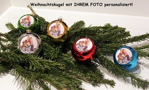 WEIHNACHTSKUGEL CHRISTBAUMKUGEL MIT IHREM FOTO BILD WEIHNACHTSGESCHENK - Bild 1 von 6