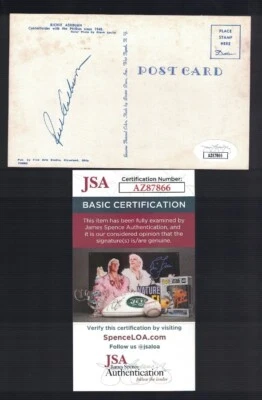 Richie Ashburn Philadelphia Phillies Signed Dexter Press Postcard JSA - Image 1 of 2