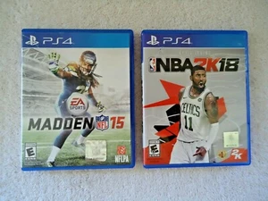 Lot Of 2 PS4 Video Games,1,Madden NFL 15,1,NBA 2K18 " GREAT LOT " - Picture 1 of 8