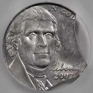 2007 NGC MS63 Double Curved Clips Nickel Mint Error Very Rare Date - Picture 1 of 4