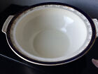 NO LID Antique Alfred Meakin Soup Tureen Bowl Ceramic Blue Gold Rim Serving Dish