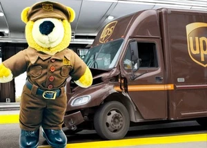 UPS United Parcel Service Patriot Bear By JJ Wind Inc. Driver Uniform 1994~NEW - Picture 1 of 9